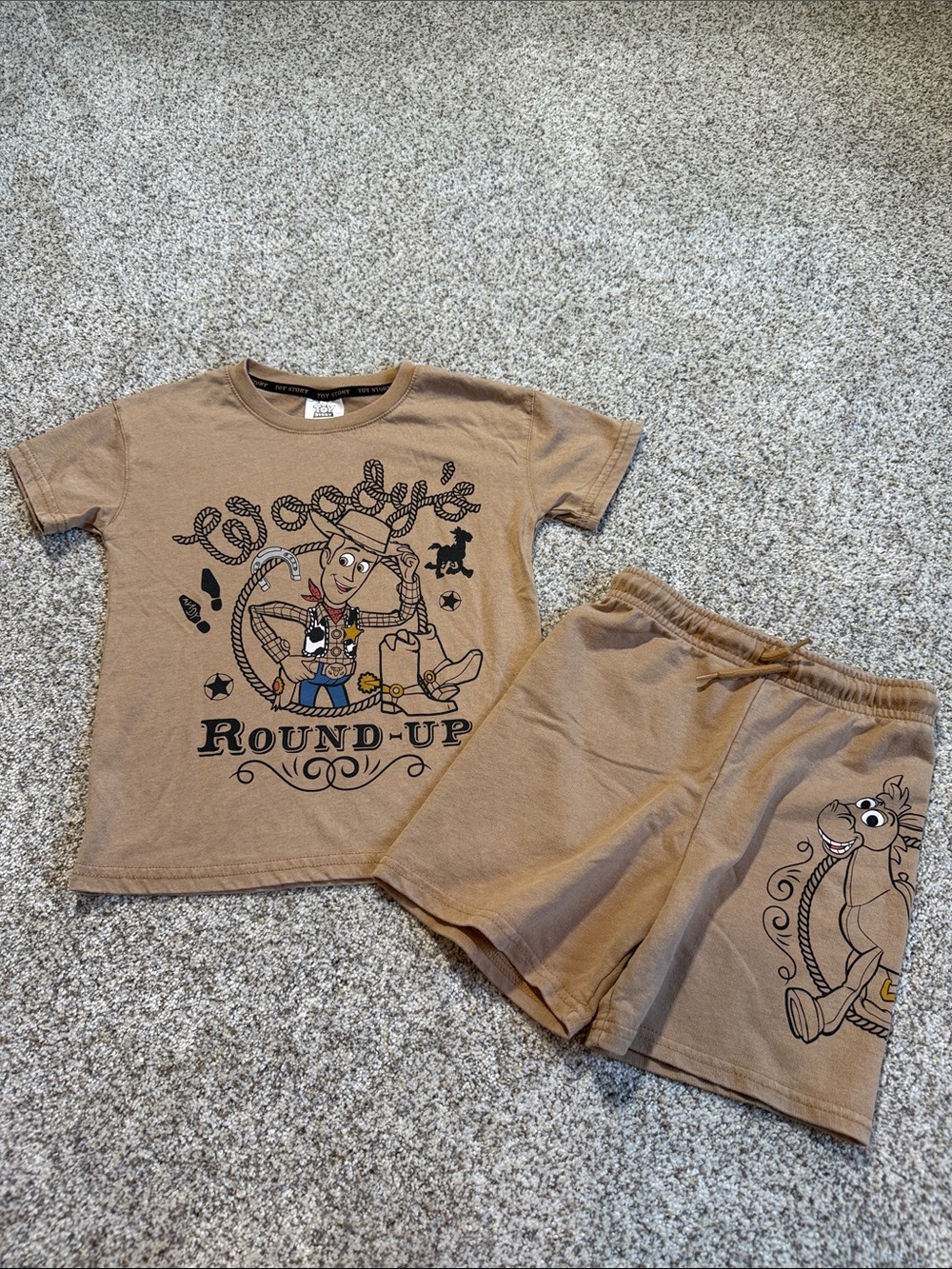 Disney Tan Woody Round-Up Kids Matching Set
